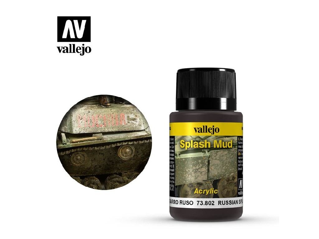 Vallejo Splash Mud Verwitterungseffekt – 40 Ml, Schwarz, Für Modellbau & Dioramen